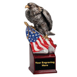 Eagle and Flag on Resin Base - 8 3/4"