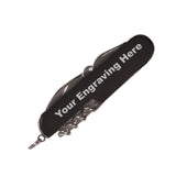 Black 8-Function Multi-Tool Pocket Knife - 3 1/2"